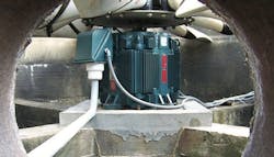 Figure 4. Low-speed high-torque PM motor in cooling tower application. Figure 4. Low-speed high-torque PM motor in cooling tower application.