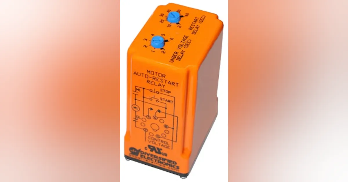 MAR Series Motor Auto-Restart Relay replaces the need for manual ...