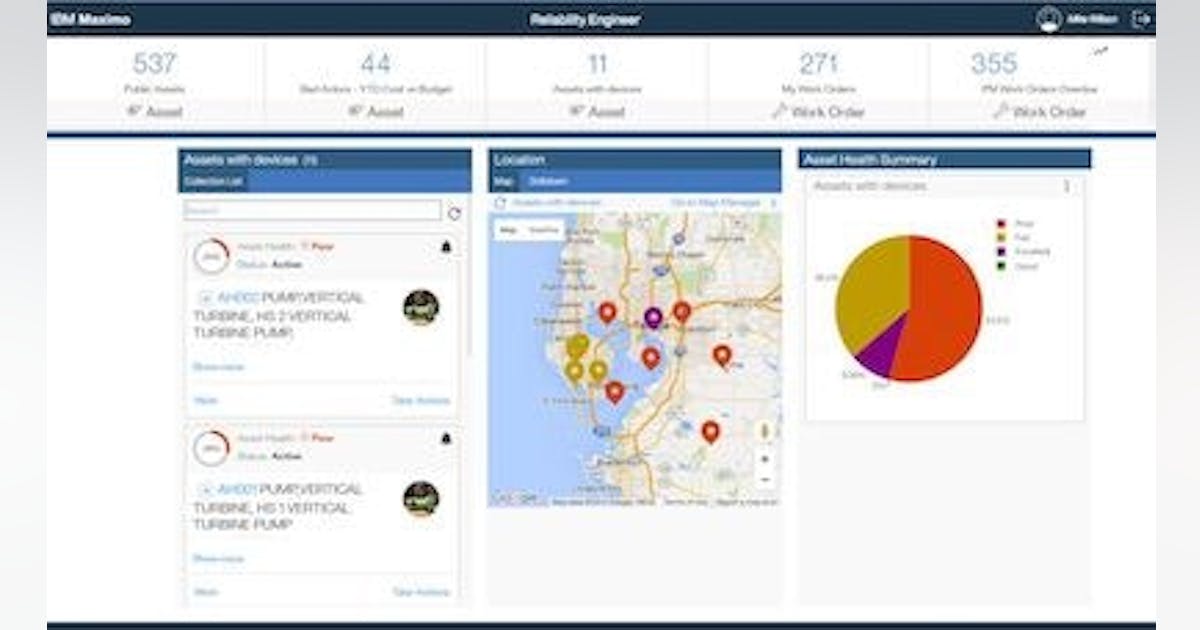 IBM Maximo Asset Health Insights helps track equipment maintenance ...
