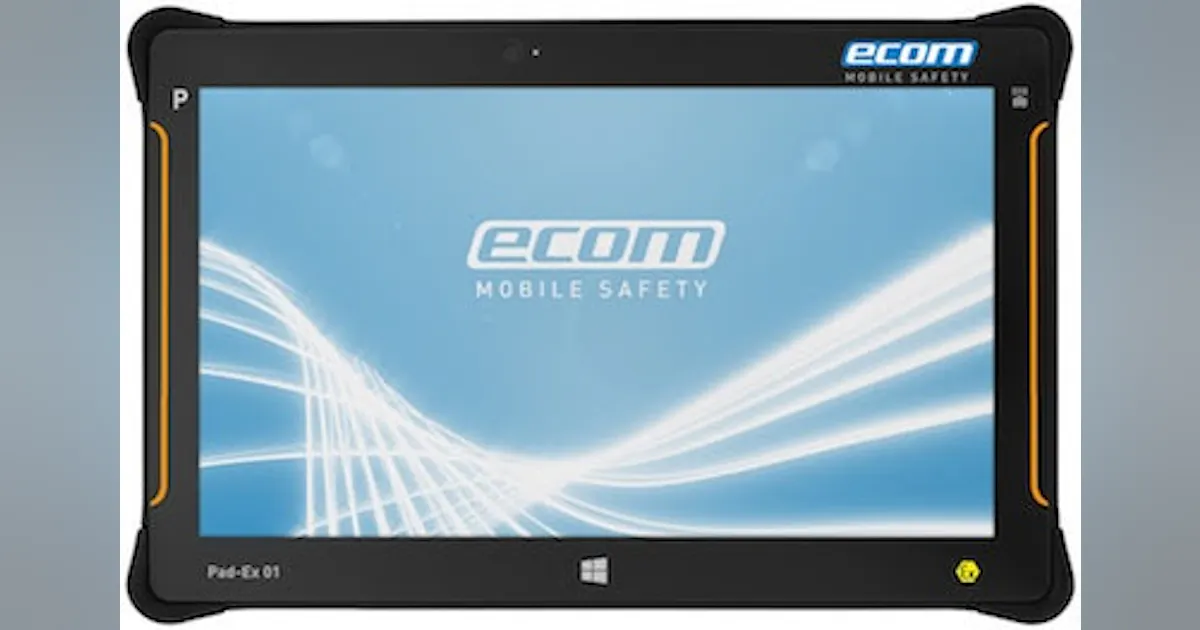 ecom releases Pad-Ex 01, Windows tablet PC for hazardous areas | Plant ...