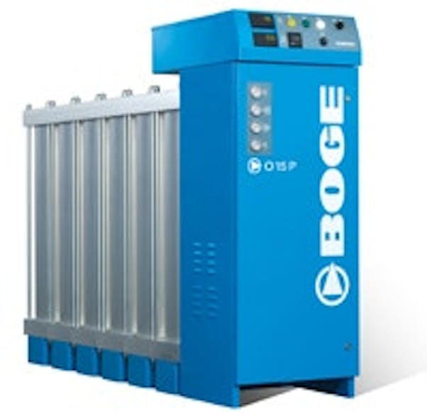 BOGE oxygen generators offer purity levels reaching 90 to 95 percent