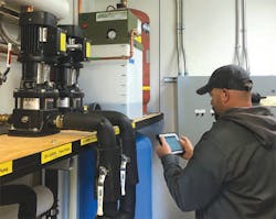 Figure 3. Tablet-based plans guide operators and maintainers through their inspection routes. (Source: Itafos Conda, provided by Bentley Systems) Figure 3. Tablet-based plans guide operators and maintainers through their inspection routes. (Source: Itafos Conda, provided by Bentley Systems)