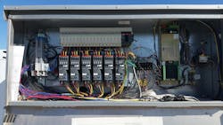 Figure 1. Used as a backup system, this six-contactor VFD bypass unit is installed at a retail food location. Photo courtesy of Motion. Figure 1. Used as a backup system, this six-contactor VFD bypass unit is installed at a retail food location. Photo courtesy of Motion.