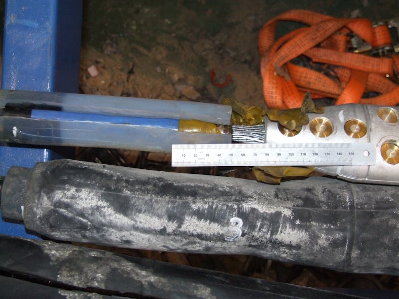 Figure 1. Example of defective cable termination