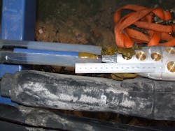 Figure 1. Example of defective cable termination Figure 1. Example of defective cable termination