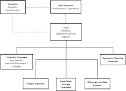 Figure 2. Reliability Improvement Team structure