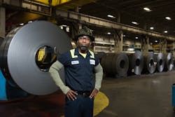 Figure 4. Worthington Industries used Vero wireless sensors from AssetWatch to monitor vibration and temperature on more than 650 critical machines. (Source: Worthington Industries/AssetWatch) Figure 4. Worthington Industries used Vero wireless sensors from AssetWatch to monitor vibration and temperature on more than 650 critical machines. (Source: Worthington Industries/AssetWatch)