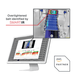 Figure 6. A Fortune 50 online retailer and manufacturer upgraded their predictive maintenance strategy on their distribution facility conveyance assets, deploying FMX 400 fixed-mount IR imaging cameras paired with SmartIR software to help identify more and earlier issues before failure. (Source: Infrared Cameras Inc.) Figure 6. A Fortune 50 online retailer and manufacturer upgraded their predictive maintenance strategy on their distribution facility conveyance assets, deploying FMX 400 fixed-mount IR imaging cameras paired with SmartIR software to help identify more and earlier issues before failure. (Source: Infrared Cameras Inc.)