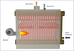 Figure 2. Schematic of a Watertube Boiler