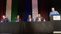 From right to left: Mike Ehlers, global senior security manager, Olin; Carlos Buenano, Armis; Blake Gilson, industrial cyber expertise manager ExxonMobil; Richard Eckhart, industrial cyber strategy advisor, ExxonMobil; and Larry, O’Brien, ARC Advisory Group. From right to left: Mike Ehlers, global senior security manager, Olin; Carlos Buenano, Armis; Blake Gilson, industrial cyber expertise manager ExxonMobil; Richard Eckhart, industrial cyber strategy advisor, ExxonMobil; and Larry, O’Brien, ARC Advisory Group.