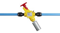 Figure 1. Pneumatic isolation devices (i.e., lockout valves) are brightly painted so they are easily identifiable in the event of an emergency. (Source: Parker)