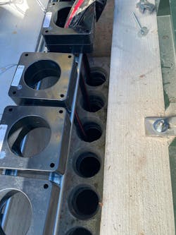 Trough offering additional space to turn and route cables Trough offering additional space to turn and route cables