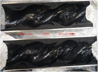 Figure 1. Cross sections of stator damaged from hysteresis Figure 1. Cross sections of stator damaged from hysteresis