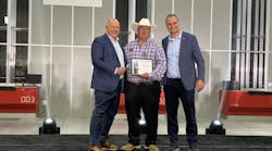 Palfinger executives with mayor of Huntley Palfinger executives with mayor of Huntley