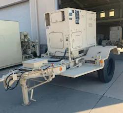15 kW/400 HZ trailer-mounted Army tactical generator. 15 kW/400 HZ trailer-mounted Army tactical generator.
