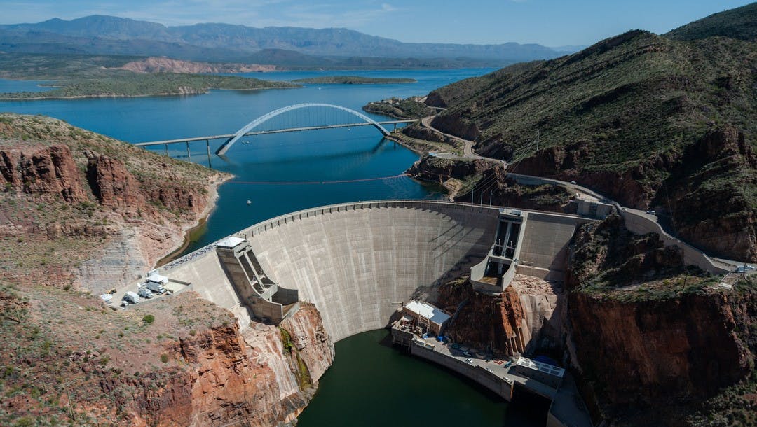 SRP&rsquo;s Roosevelt Dam, situated along the Salt River in Arizona, is one of three critical hydropower sites modernized with the Ovation&trade; Automation Platform
