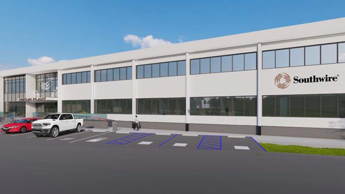A rendering of what Southwire's Helfin, Alabama plant will look like once the expansion is complete.