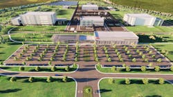 A 3D rendering of Eli Lilly's future Huntsville, Alabama pharmaceutical facility. A 3D rendering of Eli Lilly's future Huntsville, Alabama pharmaceutical facility.