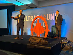 Blair Fraser, executive vice president, and Scott Stephens, director of GTM strategy and enablement, at UE Systems, spoke at the keynote address at Ultrasound World 2026.