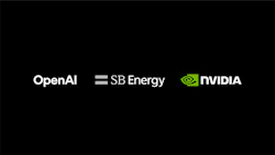 Logos of Nvidia, OpenAI and SB Energy
