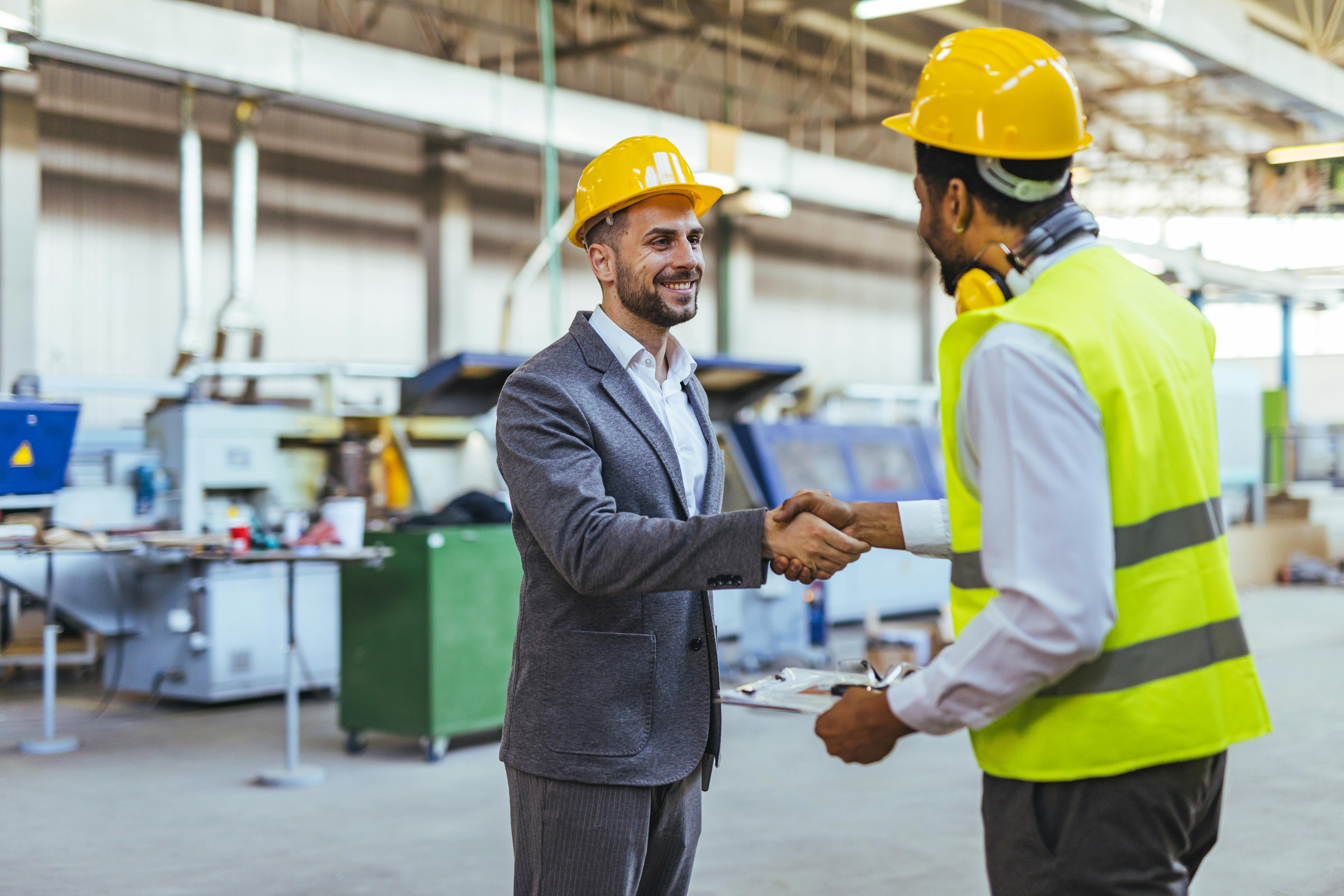 Handshake in Industrial Setting