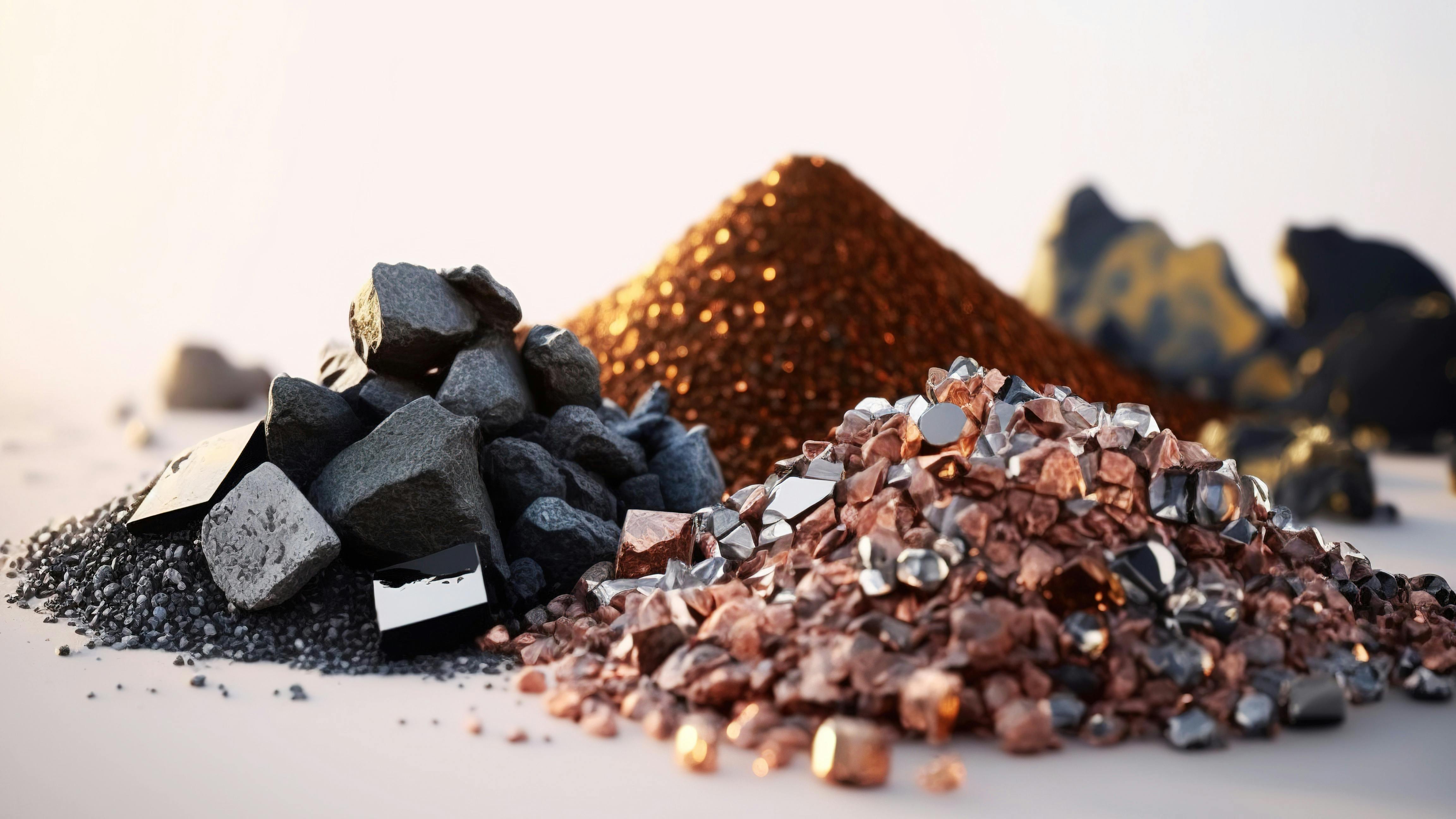 Piles of Rare Earth Metals