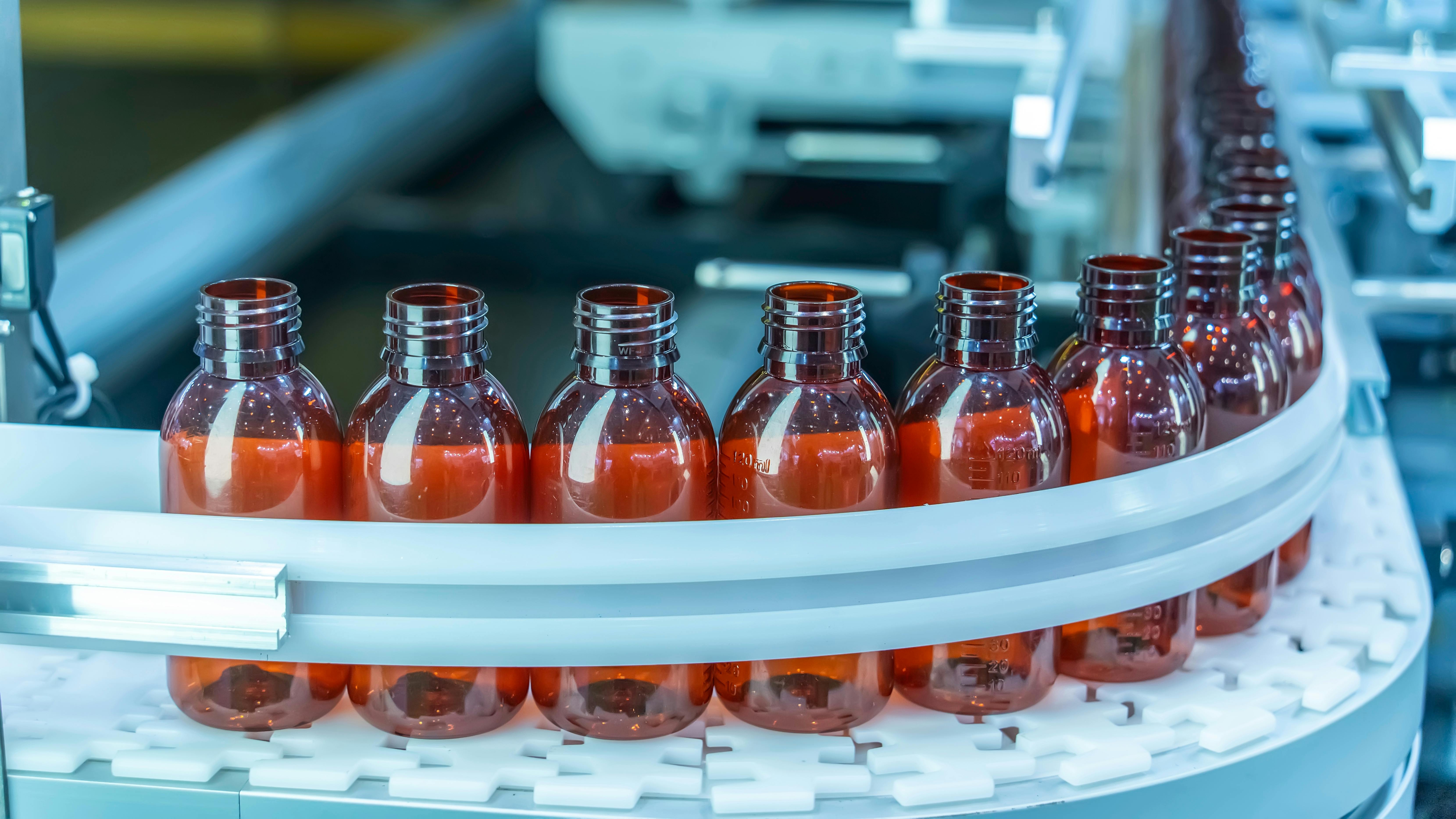 Factory Producing Glass Bottles