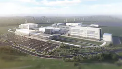 A rendition of the planned Eli Lilly manufacturing facility, on which ground was broken on Sept. 21. Source: Eli Lilly and Company