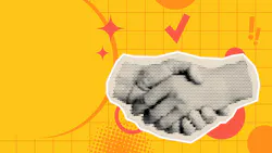 stylized handshake