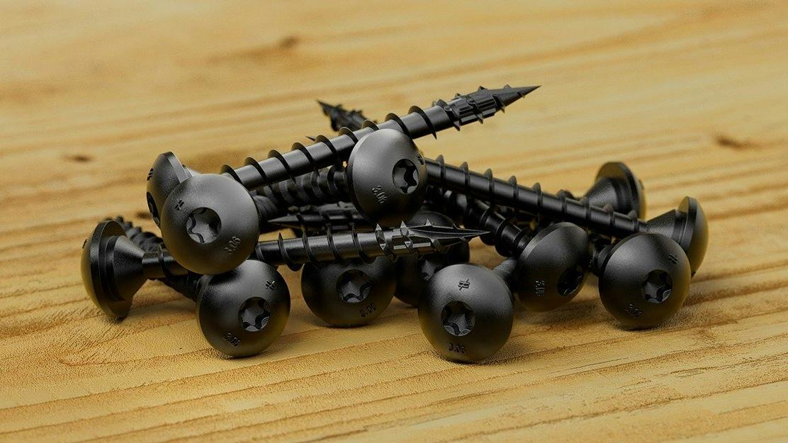 A Simpson Strong-Tie product, the Outdoor Accents button-head connector screw. Image credit: Simpson Strong-Tie